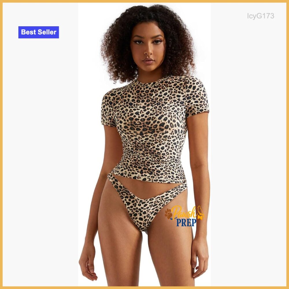 Double Lined Fitted Crop Top Y2k Crew Neck Short Sleeve Tee